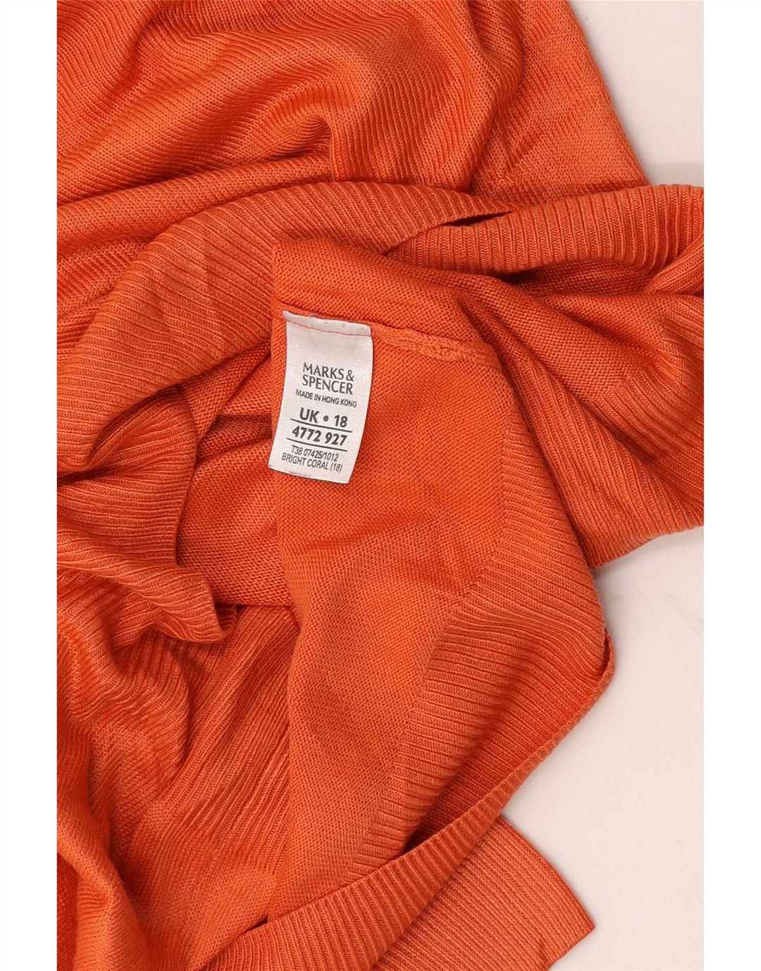 Marks & Spencer Dame Oversized Boat Neck Jumper Sweater UK 18 XL Orange