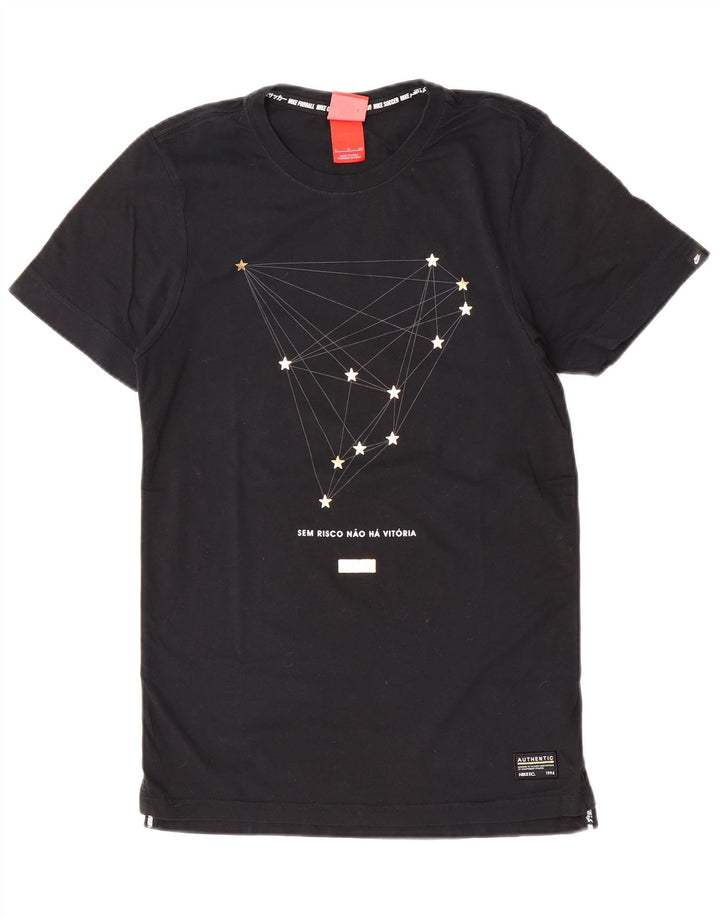 Nike grafisk T-shirt top til mænd, lille sort geometrisk bomuld