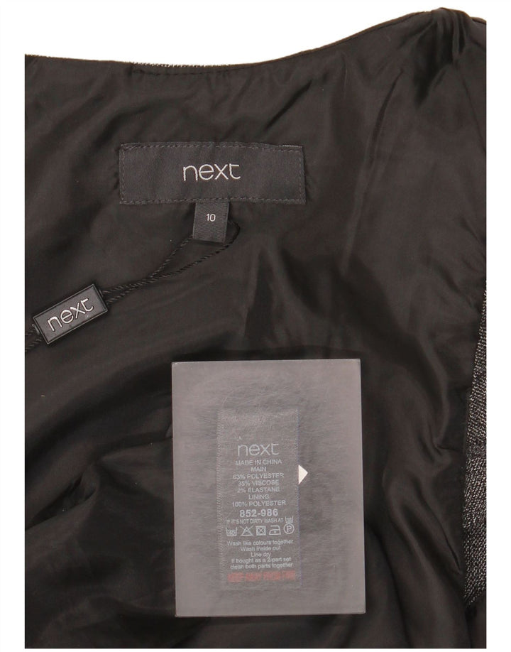 Næste Dame Drop Waist Dress UK 10 Small Grey Polyester