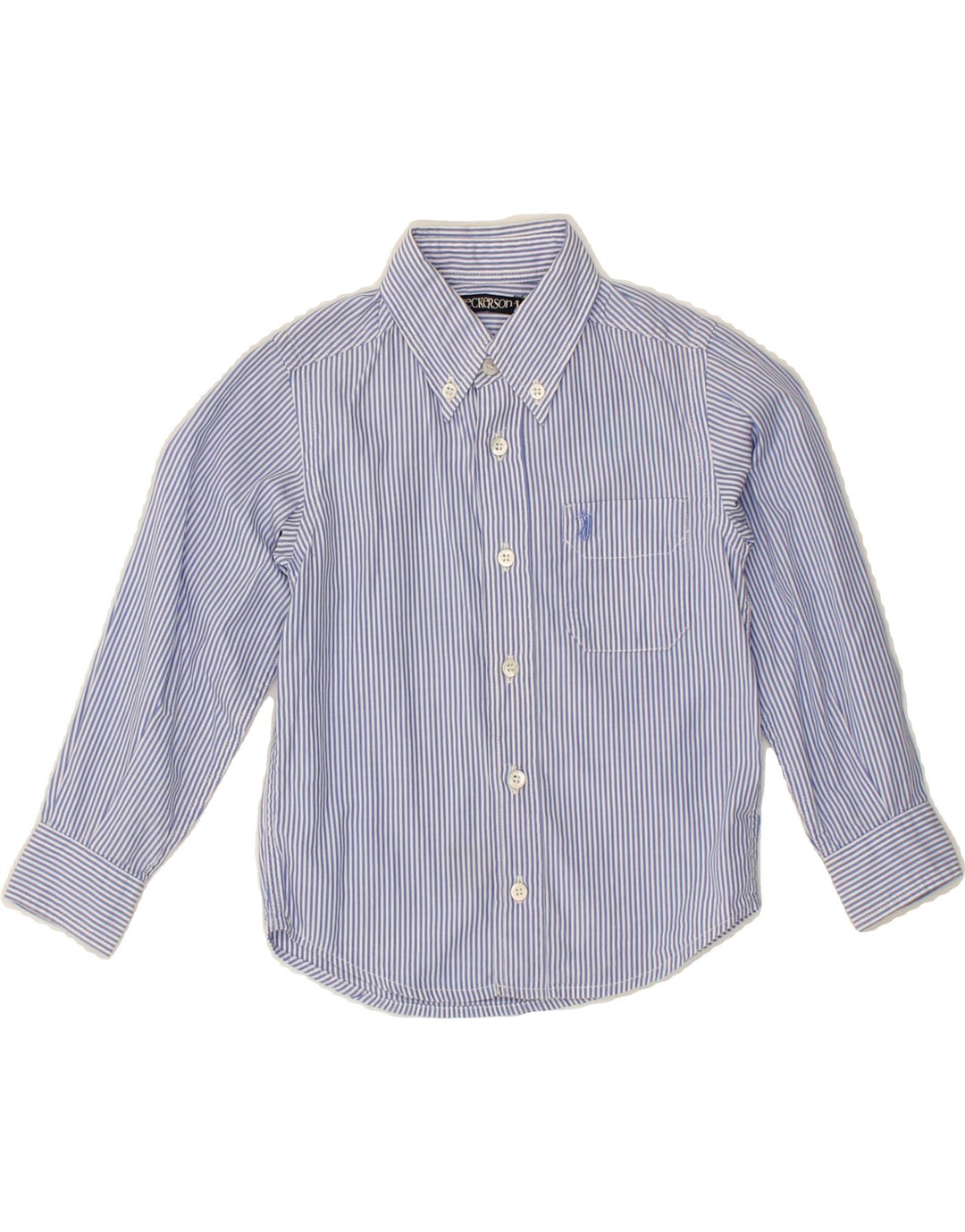 JECKERSON Boys Shirt 3-4 Years Blue Pinstripe Cotton Vintage Jeckerson and Second-Hand Jeckerson from Messina Hembry 
