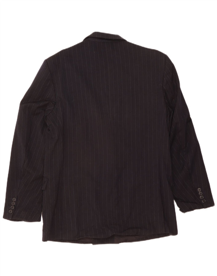 Pierre Cardin Herre Double Breasted Blazer Jacket UK 40 Large Black