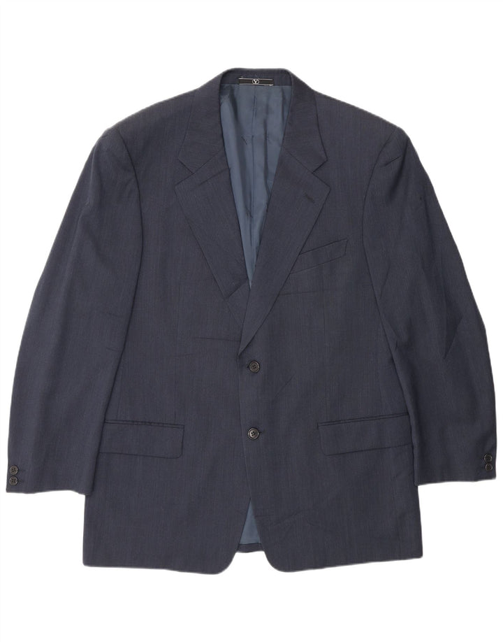 Valentino Herre 2-knaps blazerjakke IT 52 XL Marineblå Ny uld