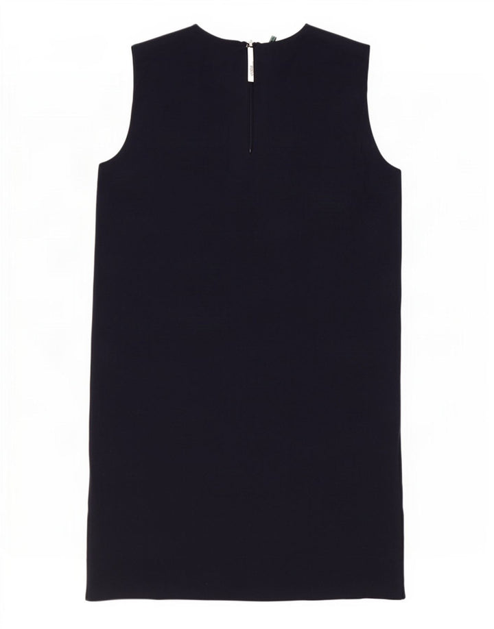 Benetton Dame Ærmeløs Shift Dress UK 12 Medium Navy Blue