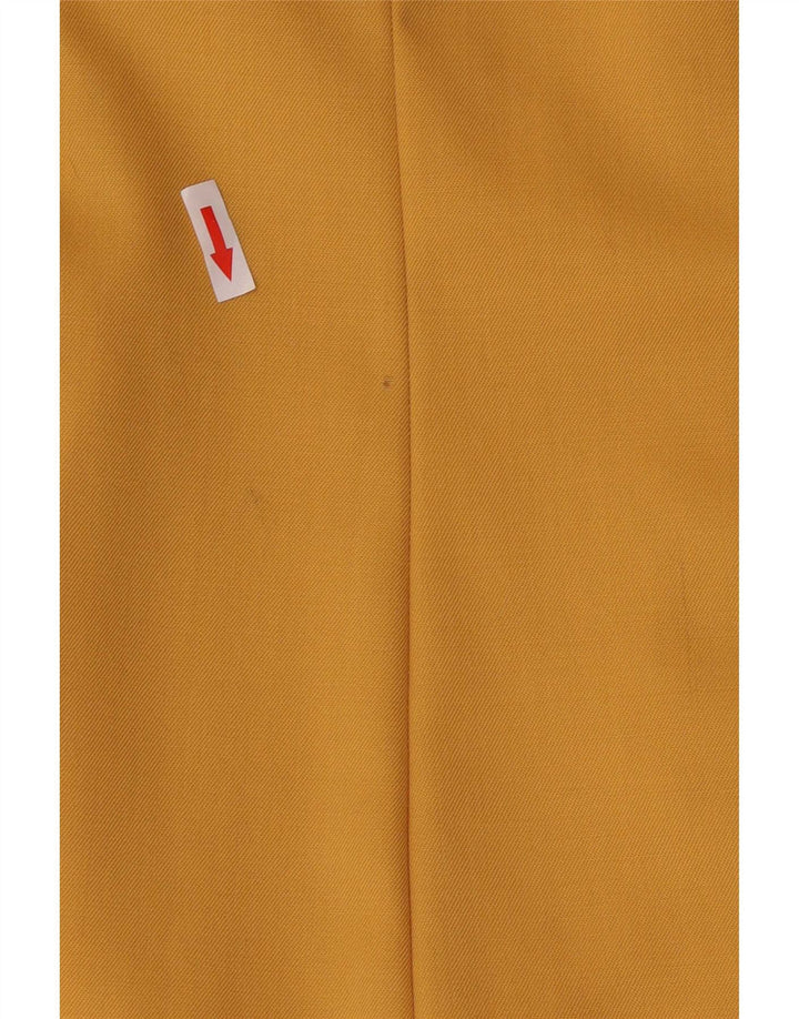 Vintage Kvinders 3/4-ærmede Skede Kjole UK 12 Medium Gul