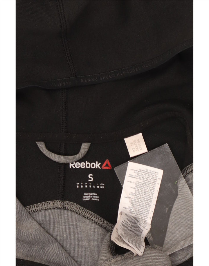 REEBOK Hættetrøje med lynlås til mænd Small Grå Colourblock Polyester
