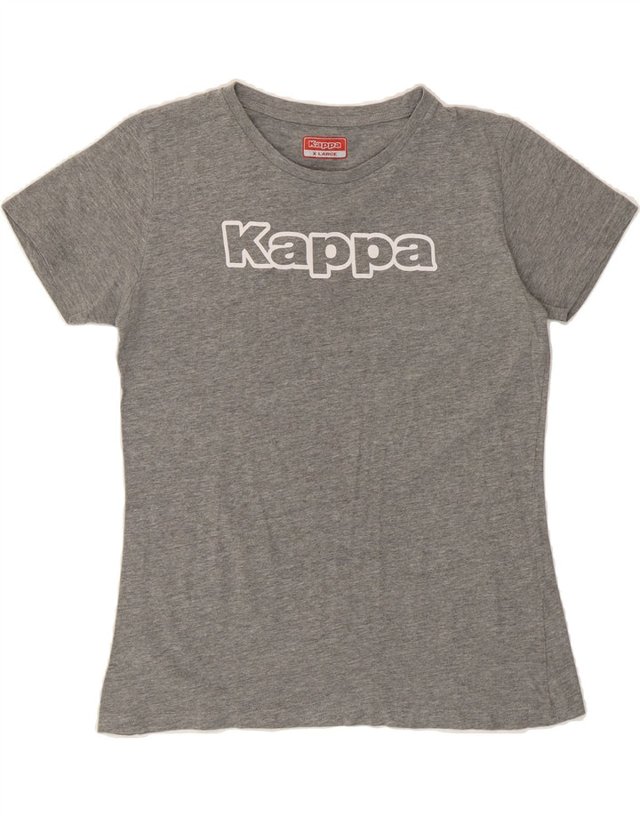 KAPPA Womens Graphic T-Shirt Top UK 18 XL Grey Vintage Kappa and Second-Hand Kappa from Messina Hembry 