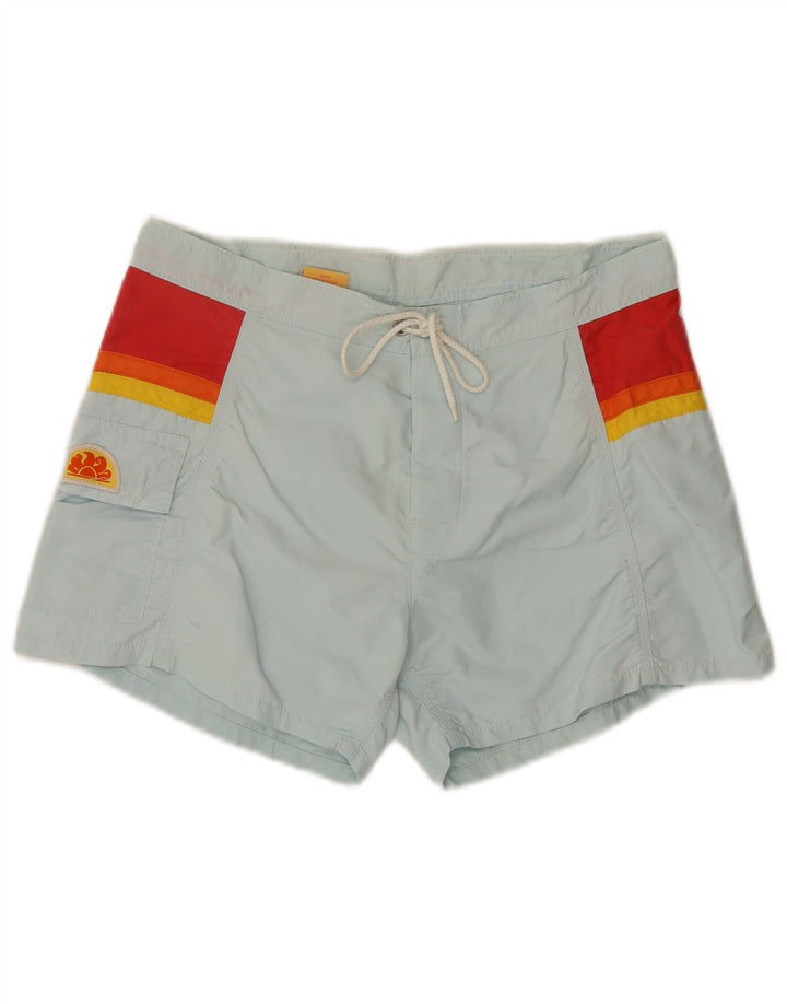 Sundek Herre svømmeshorts Medium Blue Colourblock Nylon
