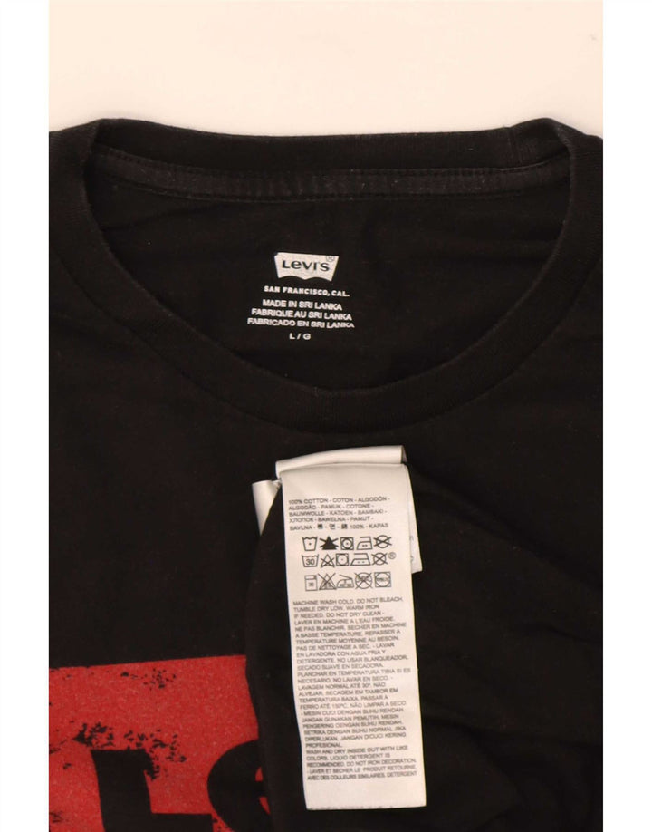 Levi's Herre grafisk T-shirt Top Stor sort bomuld