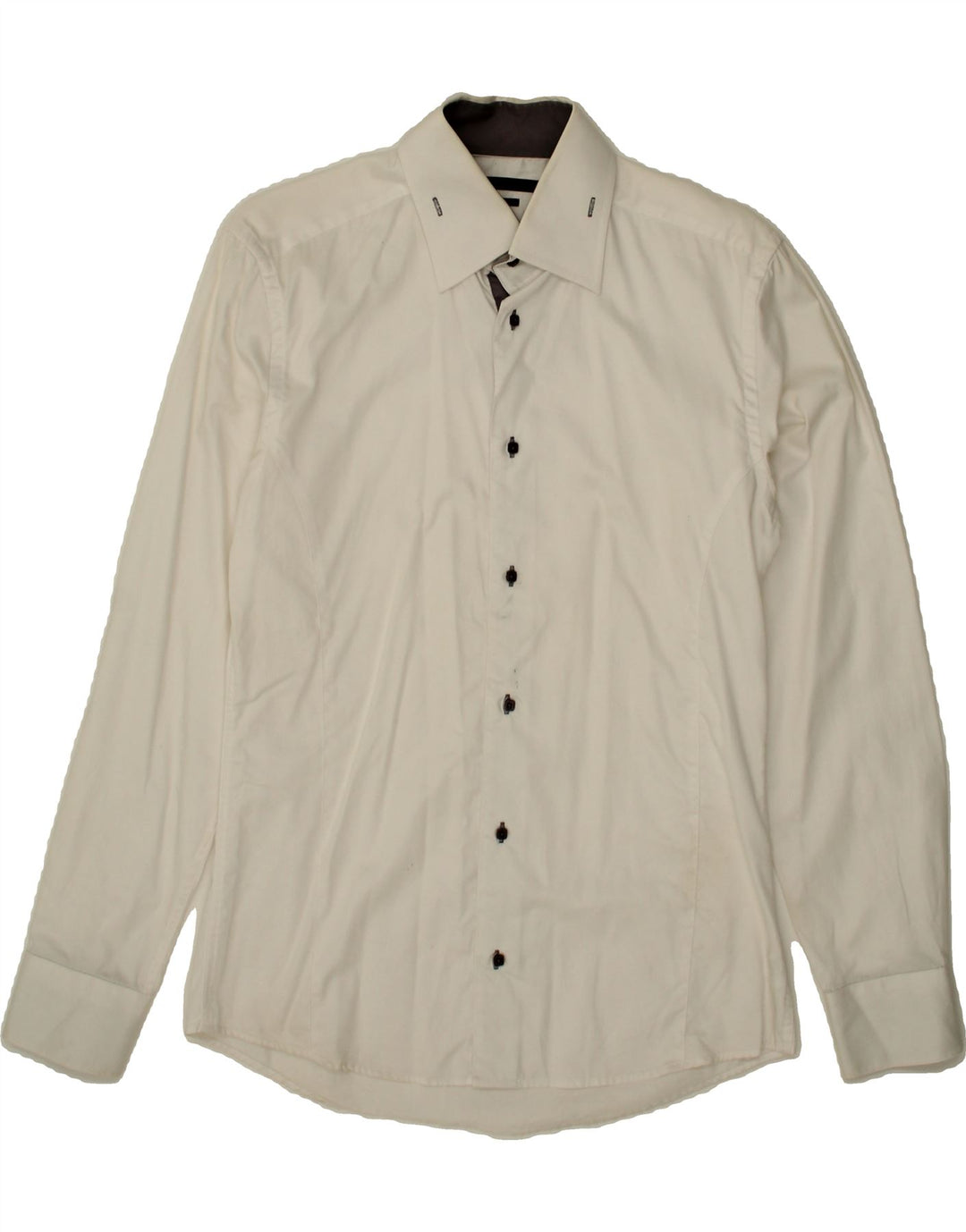 JULES Mens Slim Shirt Size 39 40 Medium White Cotton Vintage Jules and Second-Hand Jules from Messina Hembry 