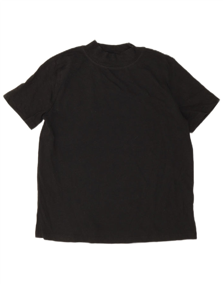 Zara Dame T-Shirt Top UK 10 Lille Sort