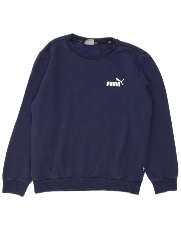 Puma Herre Sweatshirt Jumper Small Navy Blue Bomuld Sports