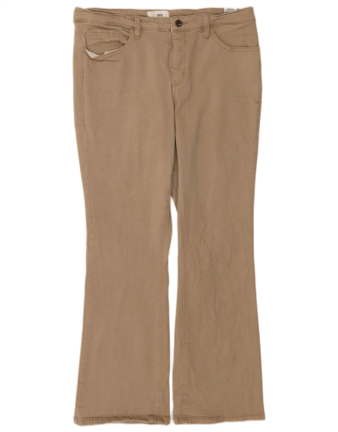 BKE Dame Bootcut Casual Bukser W33 L31 Beige Bomuld