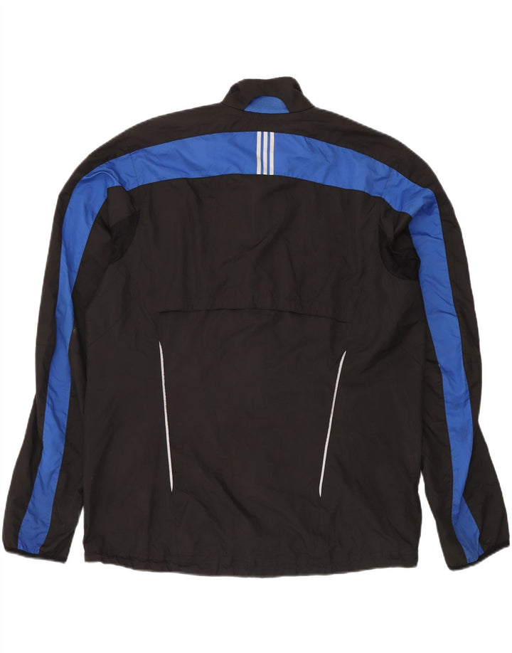 ADIDAS Mens Rain Jacket UK 42 XL Black Colourblock Polyester