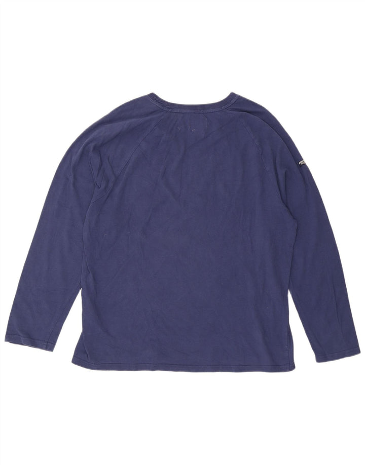 Superdry Herre grafisk top langærmet 2XL marineblå bomuld