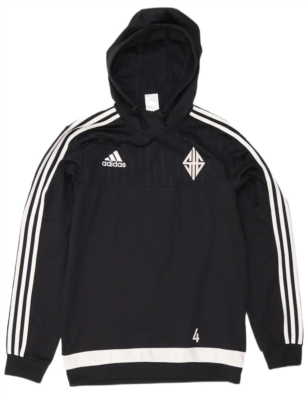 Adidas Grafisk hættetrøje til mænd Small Black Colourblock Polyester