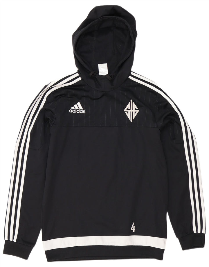 Adidas Grafisk hættetrøje til mænd Small Black Colourblock Polyester