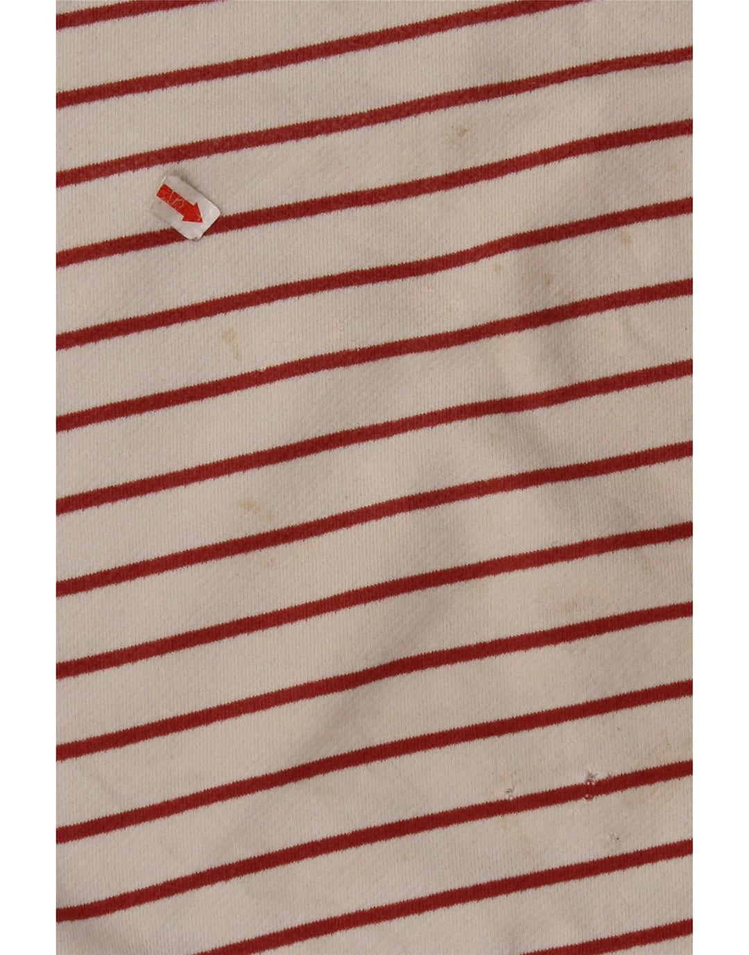 FAT FACE Dame Top Langærmet UK 8 Small Off White Stribet Bomuld