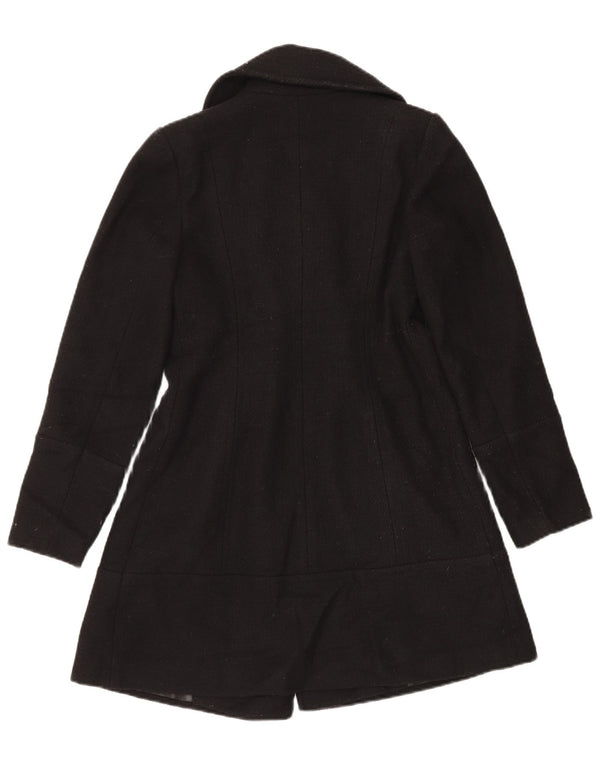 Oasis Womens Pea Coat UK 6 XS Black Wool