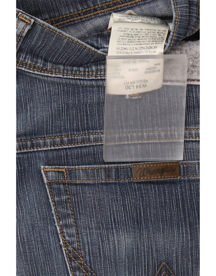 Wrangler Womens Regular Fit Straight Jeans W34 L30 Blå Bomuld