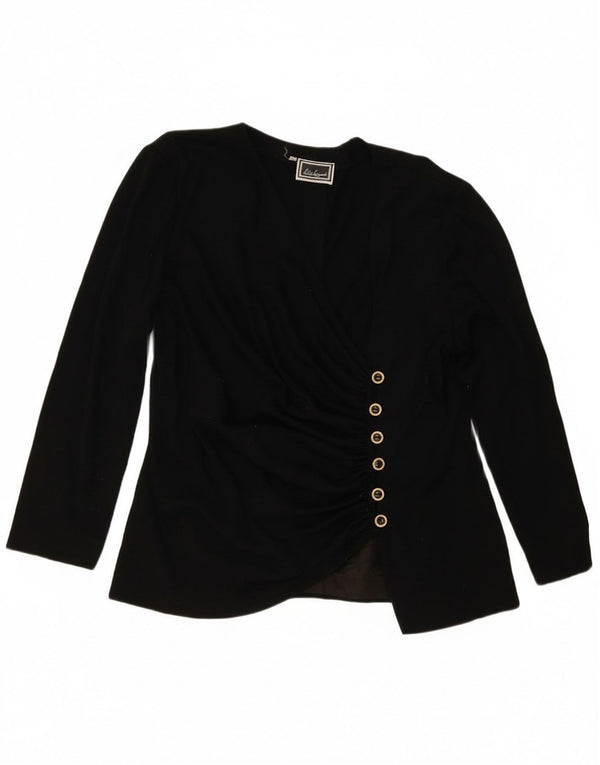 Luisa Spagnoli Dame Skjorte Bluse IT 52 2XL Sort