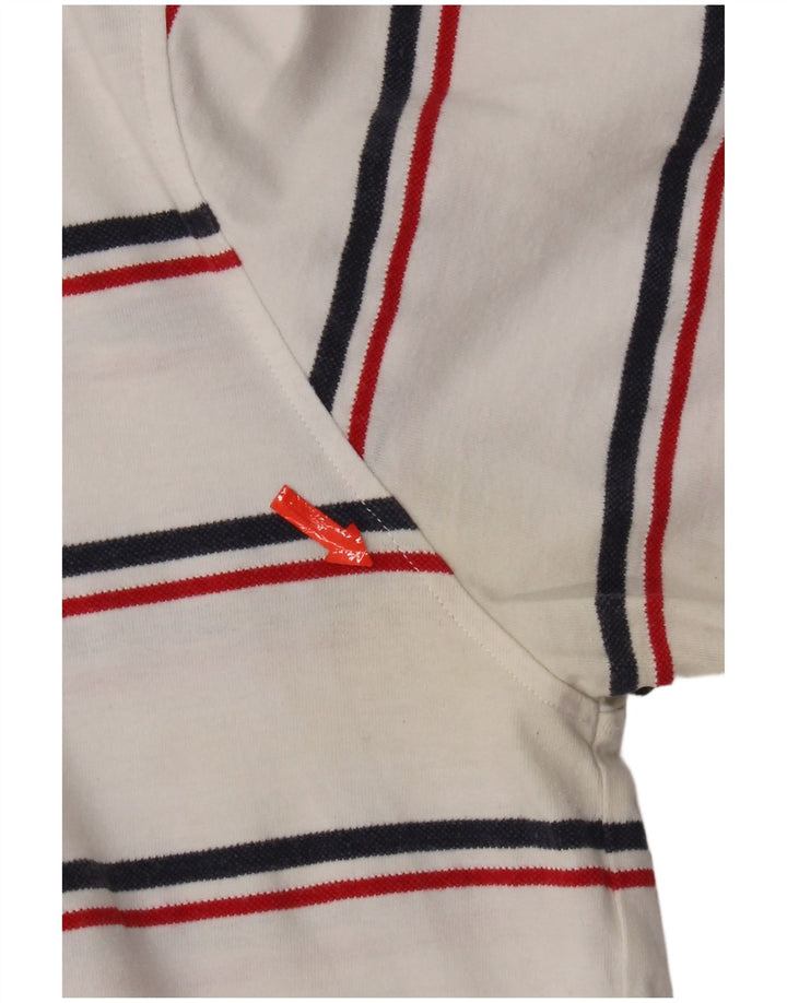 Diadora herre poloskjorte stor hvid stribet bomuld