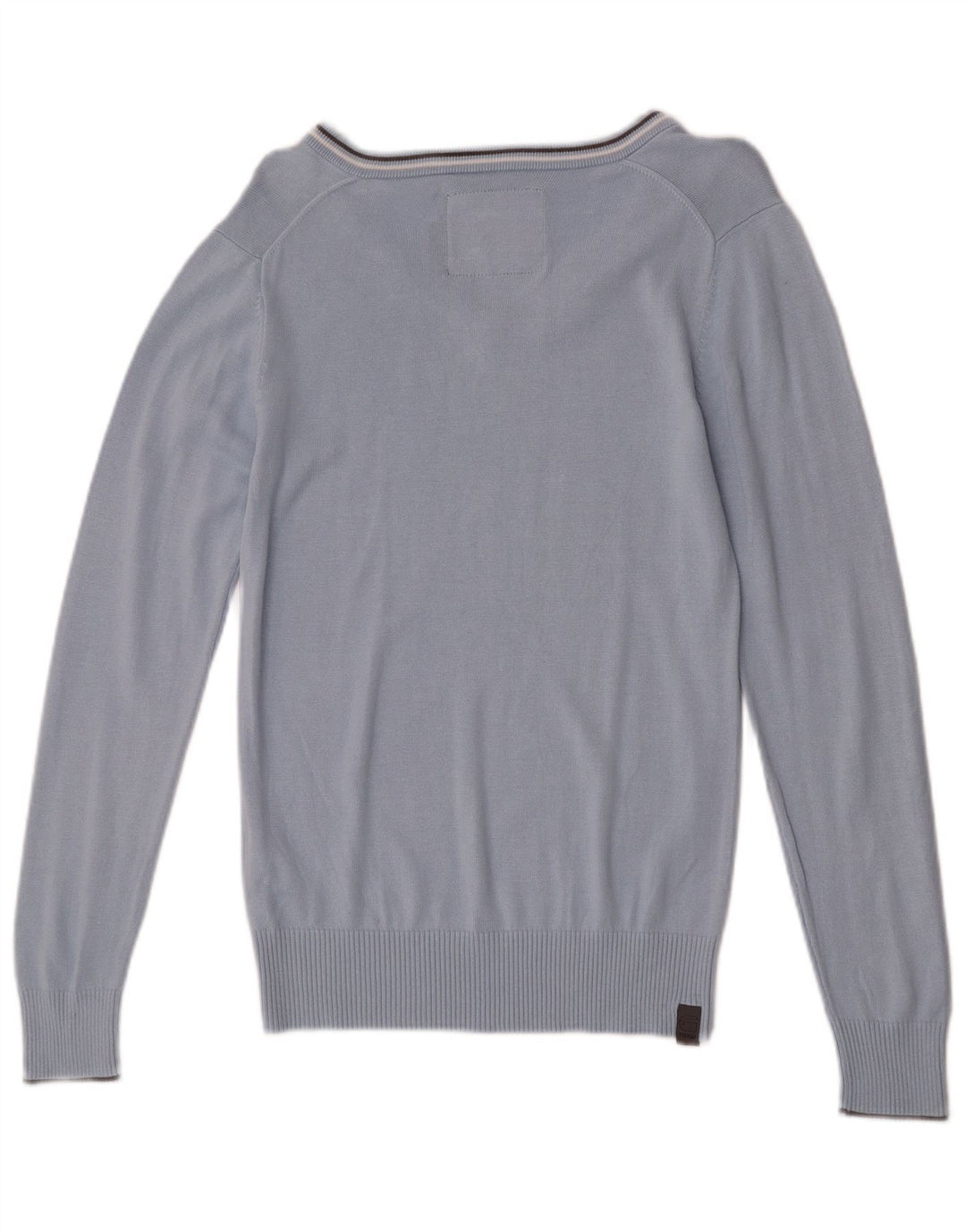 G-Star Herre V-hals sweater mellemblå bomuld
