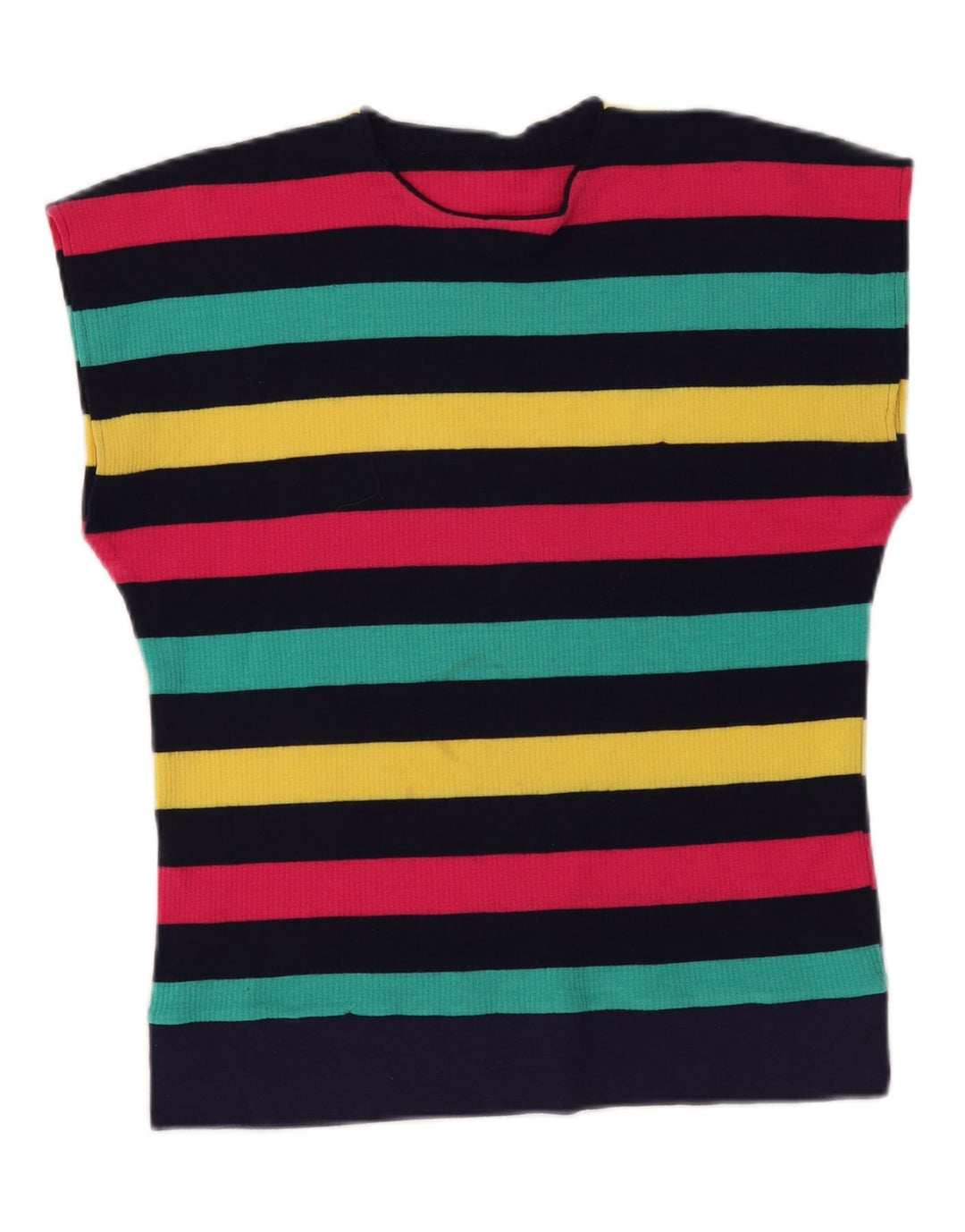 VINTAGE Womens Vest Top UK 14 Large Multicoloured Striped Vintage Vintage and Second-Hand Vintage from Messina Hembry 