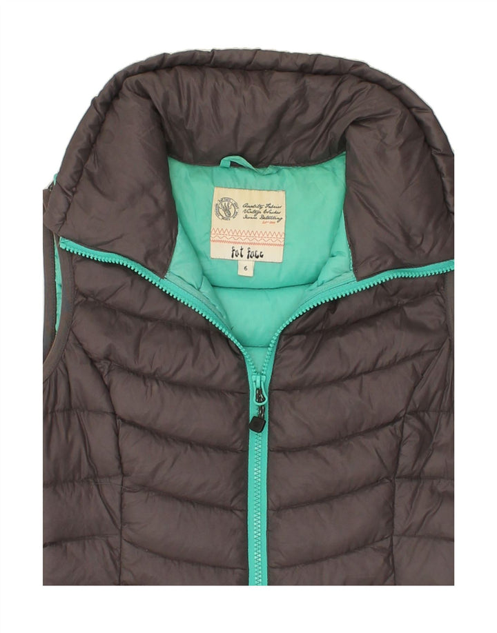 FAT FACE Womens Padded Gilet UK 6 XS  Grey Polyester Vintage Fat Face and Second-Hand Fat Face from Messina Hembry 