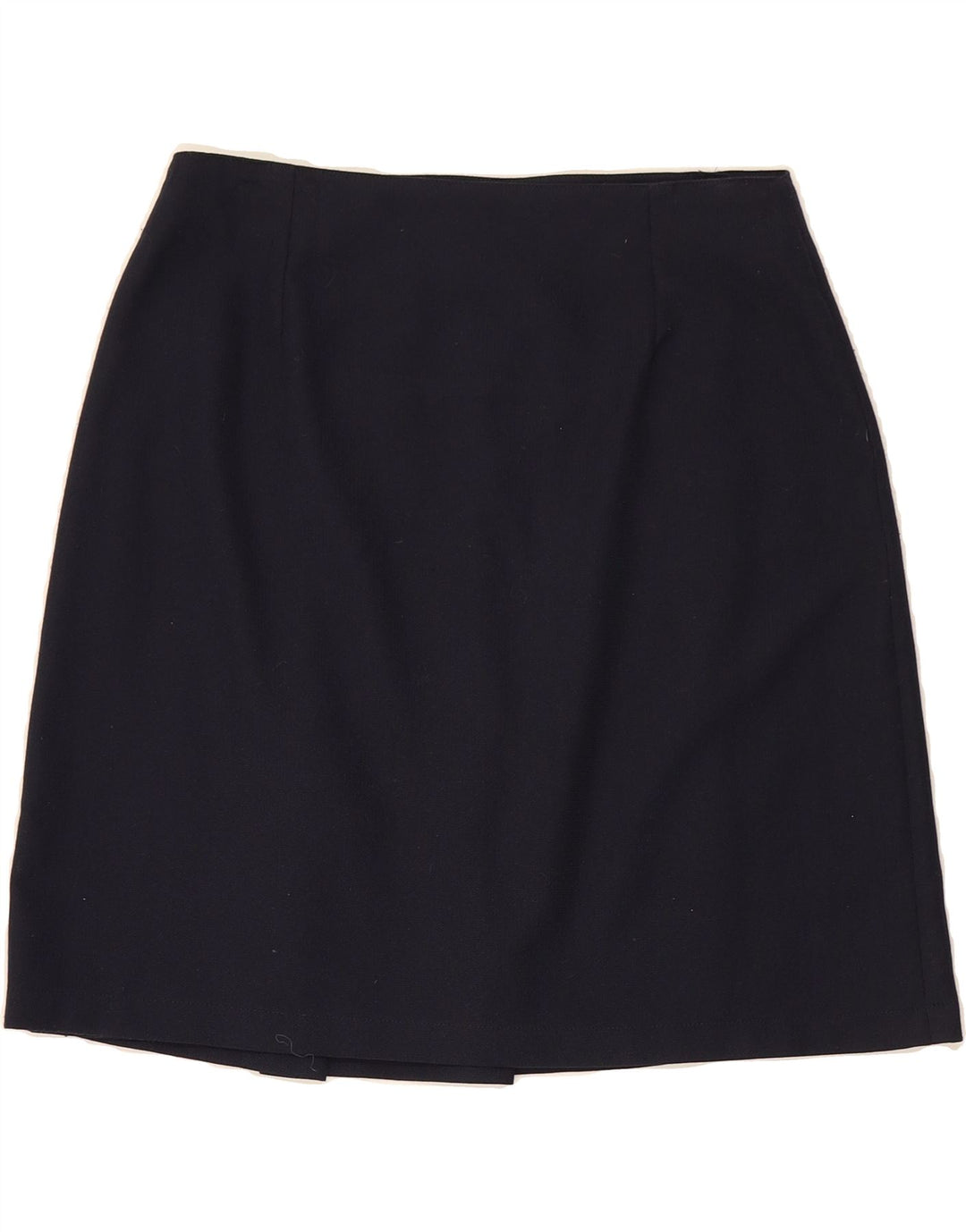 VINTAGE Womens High Waist Wrap Skirt IT 46 Large W30  Navy Blue Polyester Vintage Vintage and Second-Hand Vintage from Messina Hembry 