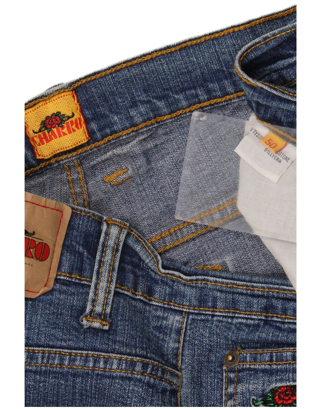 Charro Herre Straight Jeans IT 50 Large W34 L31 Blå Bomuld