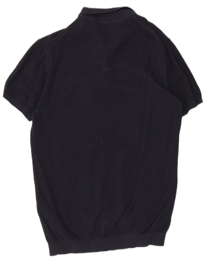 Massimo Dutti Herre poloshirt Stor marineblå bomuld