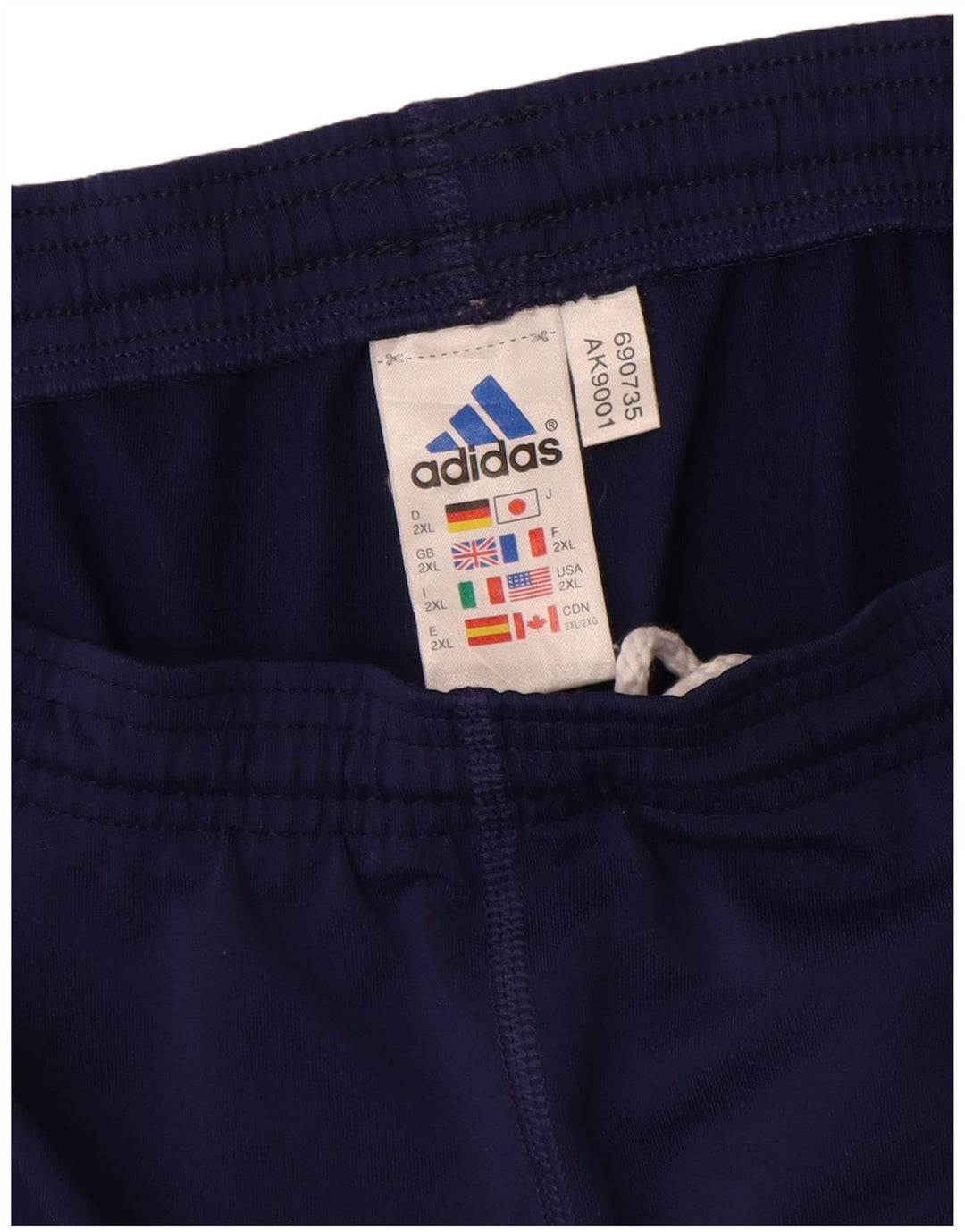 Adidas Herre Sportshorts 2XL Navy Blue Polyester