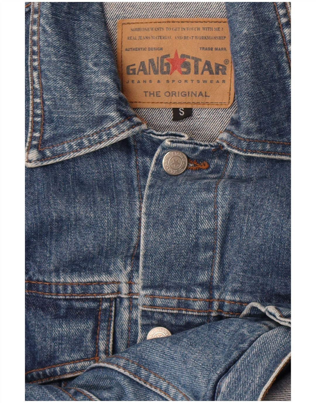 Vintage denimjakke til kvinder UK 10 Small Blue