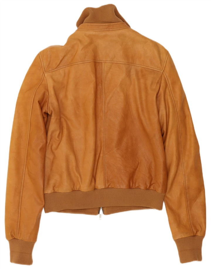Massimo Rebecchi Dame Bomber Læderjakke IT 44 Medium Brun