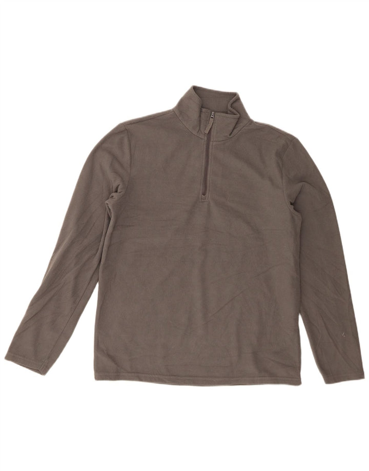 Mountain Warehouse Herre Zip Neck Fleece Jumper Lille Grå Polyester Sports