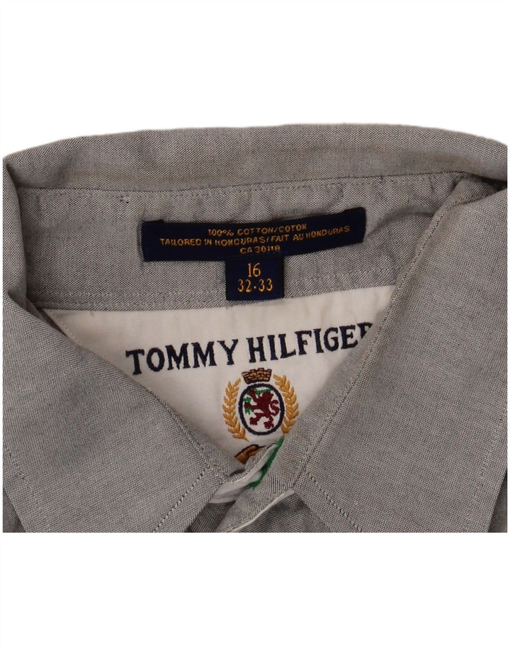 Tommy Hilfiger Herreskjorte str. 16 Large Grå Bomuld