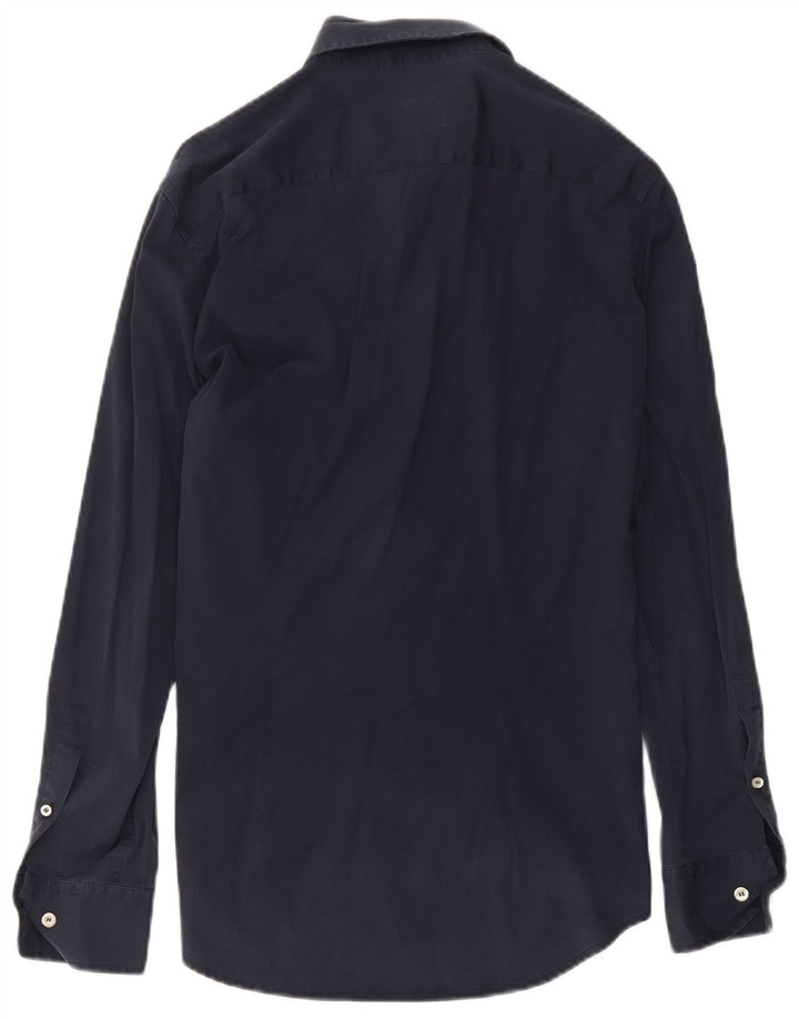 Fred Perry Herre Slim Fit skjorte Stor marineblå bomuld