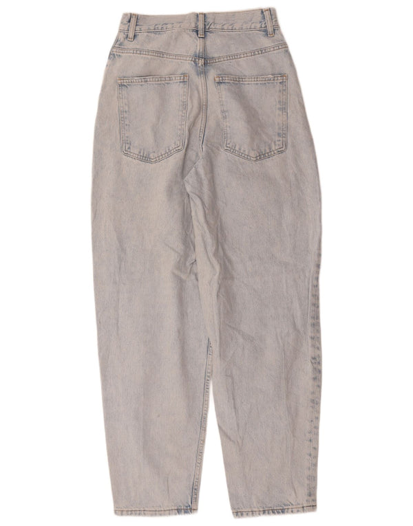 Zara kvinders højtaljede koniske jeans EU 36 XS W26 L29 blå bomuld