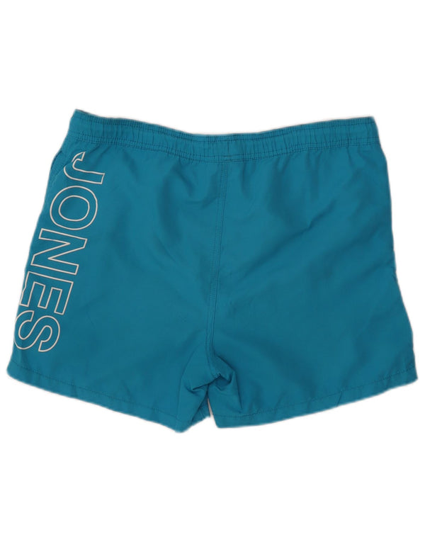 JACK & JONES Grafiske svømmeshorts til mænd mellemblå polyester