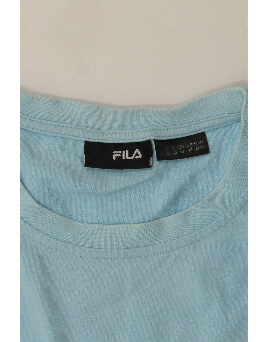 Fila Herre T-Shirt Top Medium Blue Colourblock