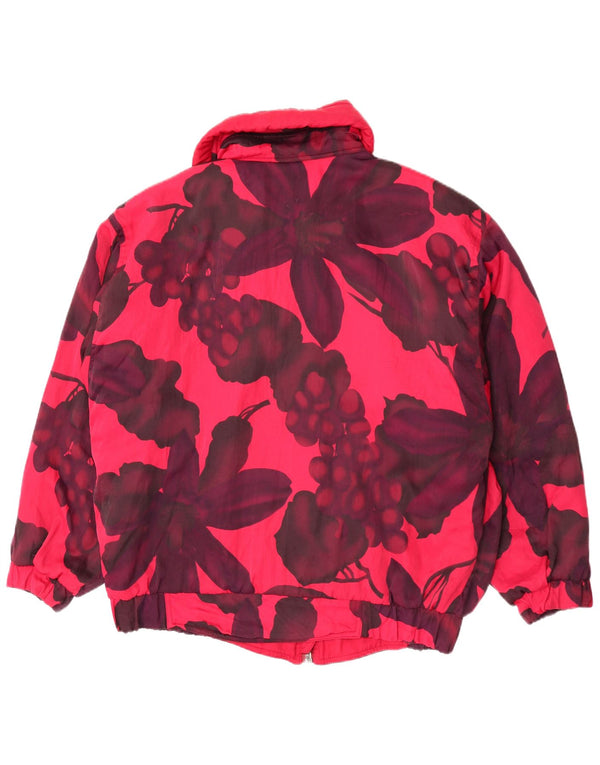 Belfe & Belfe Dame Oversized Skijakke UK 16 Large Pink Floral Nylon