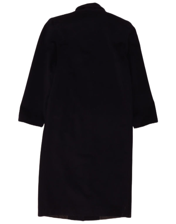 Vintage dobbeltradet frakke til kvinder EU 40 Medium Navy Blue