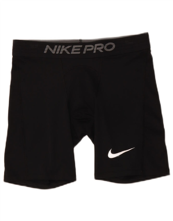 Nike Herre Tight Fit grafiske sportsshorts store sorte polyester