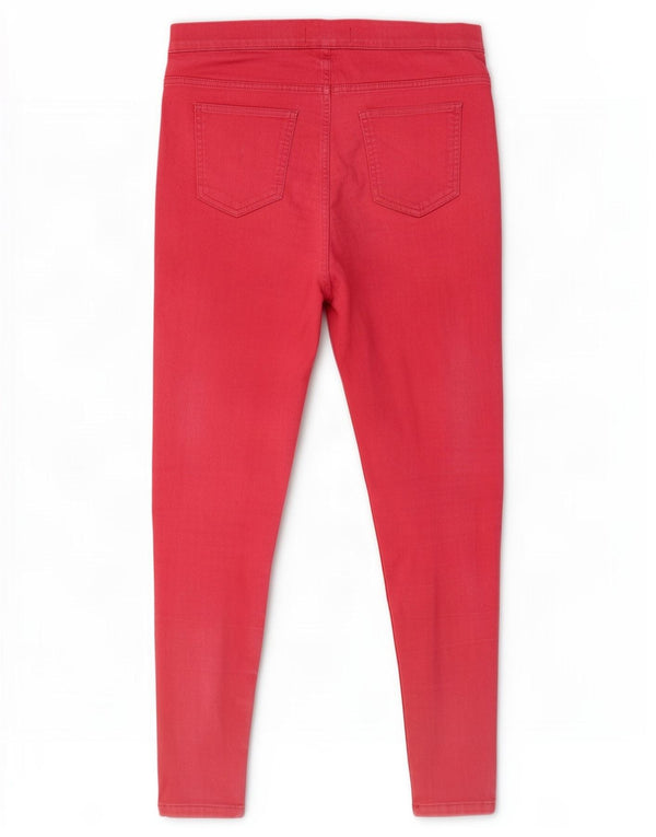 Marks & Spencer Dame Jegging Jeans UK 14 Large W33 L27 Pink Bomuld