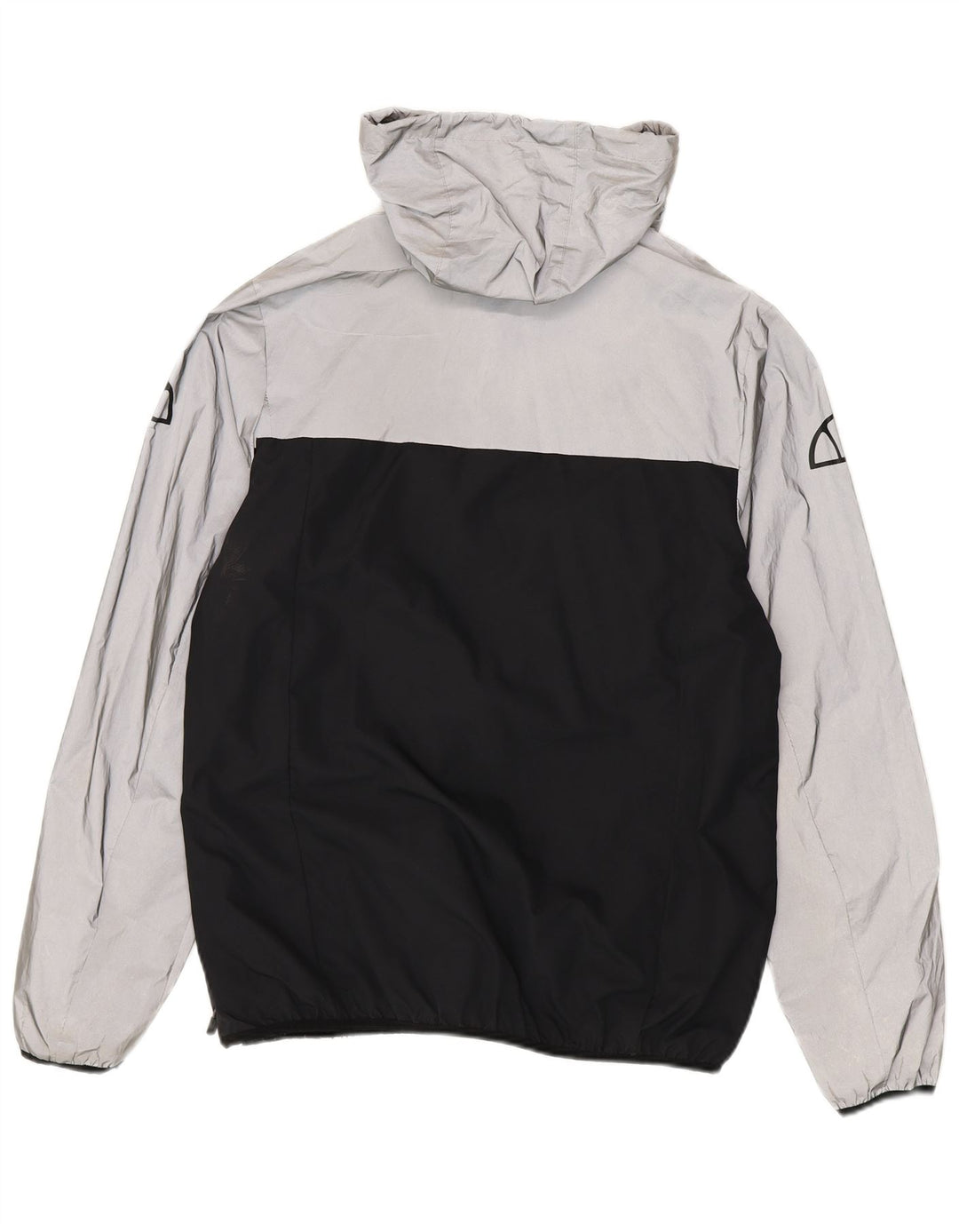 Ellesse Herre grafisk regnjakke med hætte UK 40 Large Black Colourblock