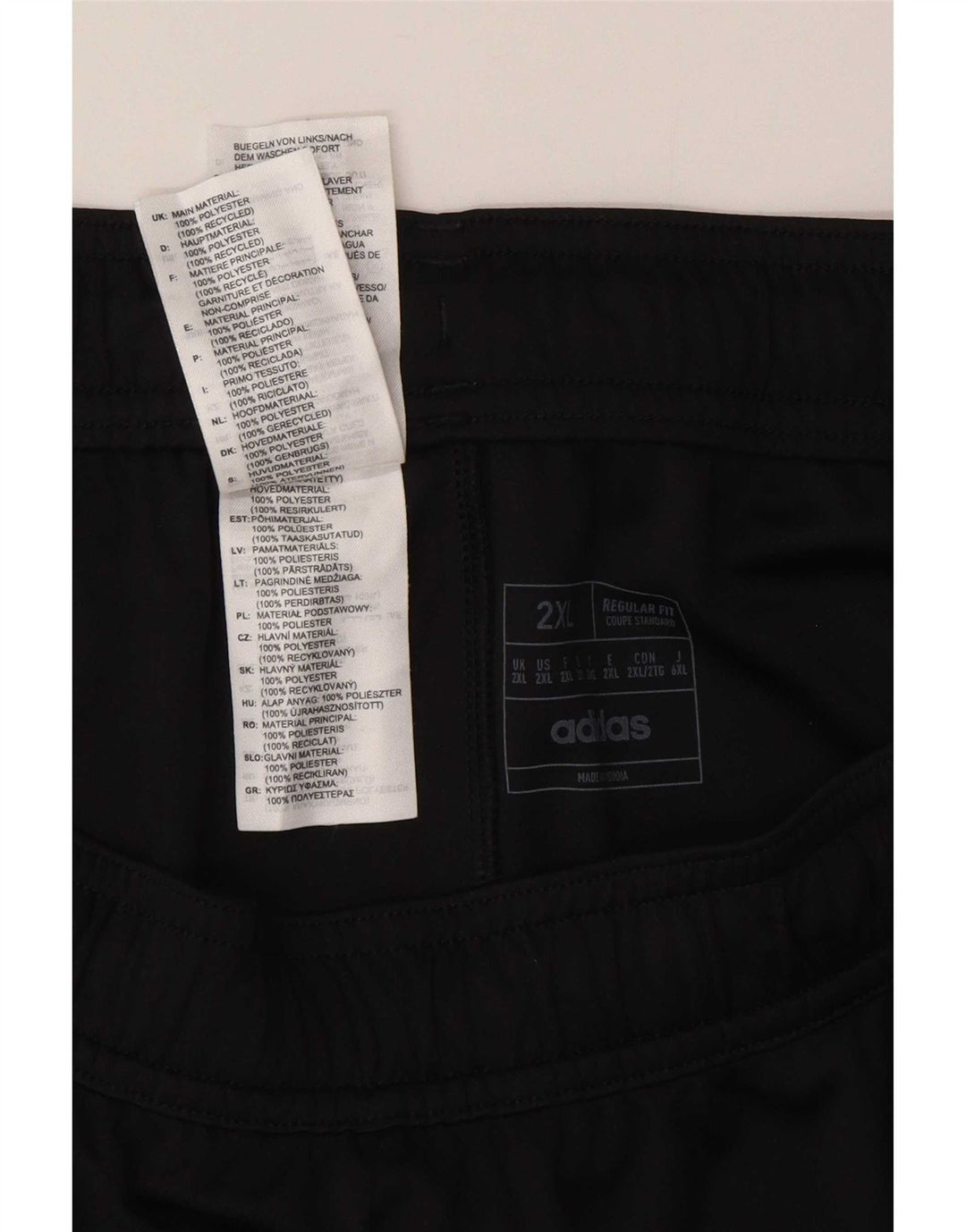 Adidas Herre Regular Fit Sportshorts 2XL Sort Polyester