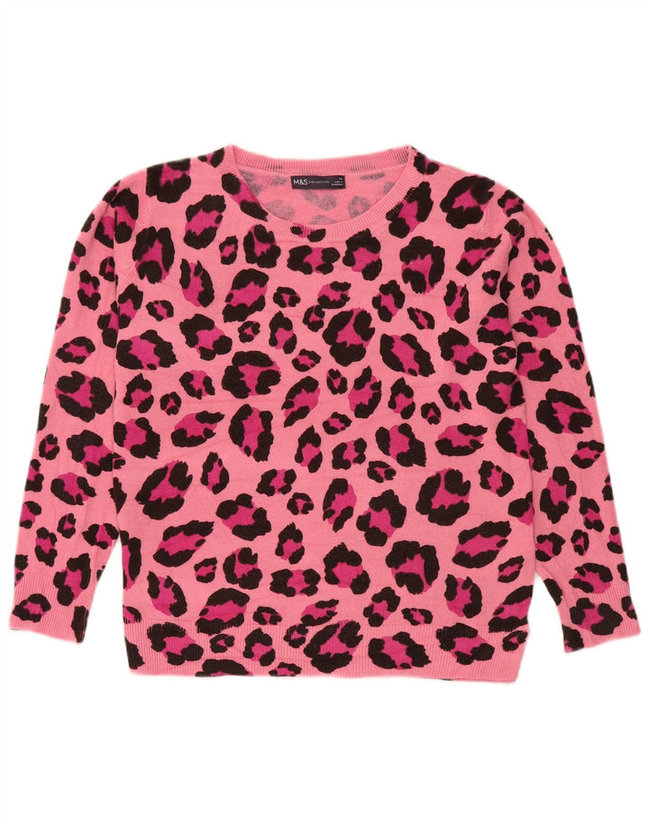 Marks & Spencer Dame sweater med rund hals DK 14 Medium Pink