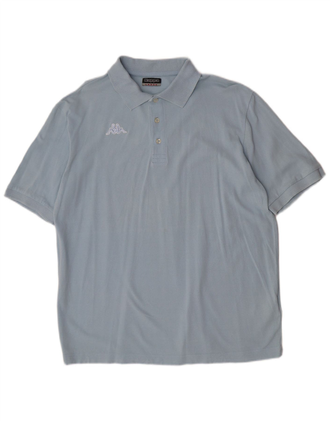 Kappa Mens Polo Shirt Large Blue Cotton