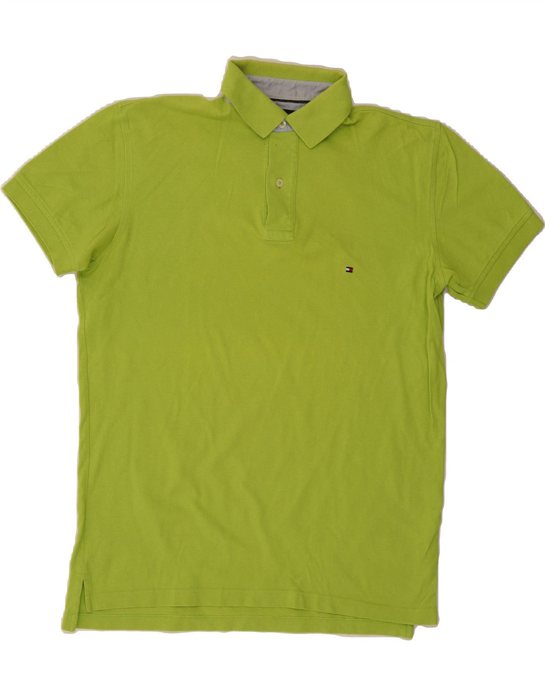 TOMMY HILFIGER Mens Polo Shirt Large Green Cotton Vintage Tommy Hilfiger and Second-Hand Tommy Hilfiger from Messina Hembry 