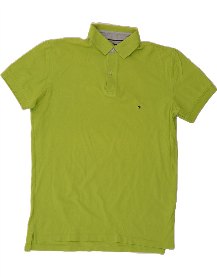 TOMMY HILFIGER Mens Polo Shirt Large Green Cotton Vintage Tommy Hilfiger and Second-Hand Tommy Hilfiger from Messina Hembry 